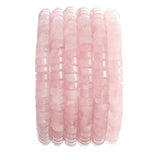 Natural Rose Quartz Stone Spacer Beads 6x3mm 38cm/str Flat Round Loose Semi Gemstone Caps for Making Bracelets Necklace