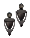 QCAA Door Knocker with 180 Degree Viewer, Zinc Die-Cast Construction 5-1/2'' Height, Oil-Rubbed Bronze, 2 Pack