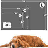 Stuffed Premium Soft Dog Blanket, with Flannel Grey Cute Paw Print, 24 * 32 inches, Cat Blanket Puppy Pads Supplies Dog Products