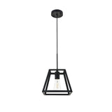 Living District Resolute 1-Light Mid-Century Metal Pendant In Black
