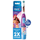 OralB Kids Battery Toothbrush Featuring Disney Princess, for Kids 3+