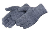 Liberty P4517G Cotton/Polyester Regular Weight Plain Seamless Knit Glove with Elastic String Knit Wrist, Large, Gray (Pack of 12