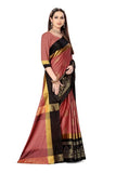 Greciilooks Womens Ready Pleated Cotton Silk Regular Fit Saree (Dusty)