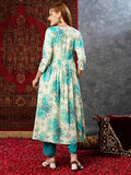 Gosriki Women'S Cotton Blend Straight Printed Kurta With Pant (Fulan See Green-Gs_S_See Green_Small),See Green,,B0D73WCSKD
