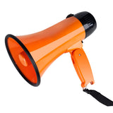 Mymealivos Portable Megaphone Bullhorn 20 Watt Power Megaphone Speaker Voice And Siren/Alarm Modes With Volume Control And Strap (Orange) -Like New