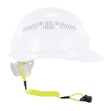 Coiled Lanyard with Clamp End, No Snag Design, Easily Attaches to Hard Hat, Tools, or Small Valuables, Weight Capacity 2lbs, Erg
