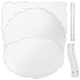 Hoolerry 5 Pcs Silicone Irregular Resin Molds Practical Resin Tray Molds Set Tray Handle Casting Craft Supplies for Home Gift DI