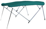 CARVER A(8SQ) 4893UB-03 8L 4-Bow SQ Tube Pontoon Bimini Top Kit - 48 H, Fits 96-102 W, Persian Green