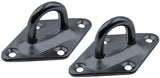 Branded Boards Heavy Duty M6 Ceiling Hook Diamond Pad Eye Plate, 304 Stainless Steel and Black Zinc Galvanized Steel Corrosion R