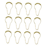 LABRIMP 24pcs Gourd Shape Shower Curtain Hooks Bathroom Curtain Rings for Easy Installation Stylish Home Decoration Rustproof Gl