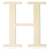Large Wooden Letters 12 Inch Paintable Wood Letter H for Wall Decor, 1/5 Inch Thick Wooden Alphabet Letters Cutouts for DIY Craf