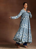 Libas Women'S Pure Cotton Kurta Set (359030R Blue Xs