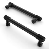 Asidrama 10 Pack 5 Inch(128mm) Matte Black Cabinet Pulls Cabinet Handles Cupboard Handles Kitchen Cabinet Hardware for Cupboard