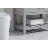 Elegant Decor Clement 36 Aluminum Mdf Single Bathroom Vanity In Gray