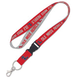 METERO Caseys Mississippi Rebels Ole Miss Lanyard with Detachable Buckle 1 Width - Heathered/Jersey Print