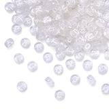 1000Pcs Transparent Acrylic White Letter Beads 7x4mm Flat Round Alphabet Beads for Jewelry Bracelet Necklace Making, Clear