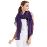 Lmverna WomenS Cotton Scarf Solid Color Large Sheer Shawl Wraps For Evening