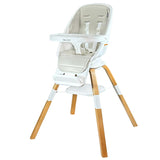 TruBliss Turn-A-Tot High Chair for Babies and Toddlers, 2 in 1 Wooden Portable Baby Feeder or Adjustable Child's Seat with 360 D