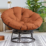 MeetLeisure 46'' Large Size Papasan Chair with Cushion and Frame Overstuffed Thickened Papasan Lounge Chair with Cushion and Fra