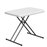 MAKE CHANGES Folding Table 30 Inch - Small Desk Adjustable Height TV Tray for Laptop, Couch, Camping - Heavy Duty Utility Foldab