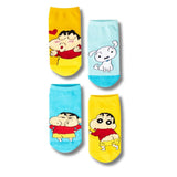Thela Gaadi Shinchan Socks Pure Cotton Printed Funky Socks For Men & Women | Low Cut Ankle Length Socks | Odour Free & Beathab