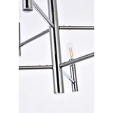 Living District Carmella 6-Light Mid-Century Metal Pendant In Chrome