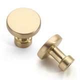 Asidrama 10 Pack 1-1/4 inch Brushed Brass Kitchen Cabinet Knobs Gold Dresser Knobs Drawer Knobs Cabinet Hardware Zinc Knobs for