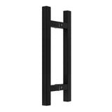 Rackickyer Back to Back Ladder Shape Frameless Glass Shower Door Pulls, Fits 6-12mm(1/4-1/2) Glass Doors, 8 Inch Mounting Hole D