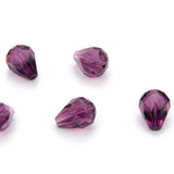50pcs Adabele Austrian 10mm Faceted Teardrop Crystal Beads Amethyst Compatible with 5500 Swarovski Crystals Preciosa
