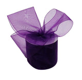 Ribbon Bazaar Plain Sheer Organza 7/8 Plum 25yd Spool 100% Nylon Ribbon