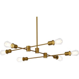 Living District Xavier 6-Light Mid-Century Metal Pendant In Brass