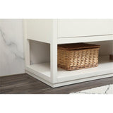 Elegant Decor Larkin 60 Solid Wood Mdf Single Bathroom Vanity In White