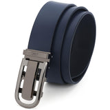 Gil Genuine Leather Blue Belt For Men Perfect For Formal And Casual Wear With Adjustable Waistband Buckle, Classic And Original