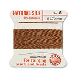 Griffin Bead Cord 100% Natural Silk Carnelian #6