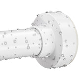 Emlaoe White Shower Curtain Rod 34-82 Inches(2.8-6.8ft) Adjustable Shower Rod No Drilling Non-slip Never Rust Shower Tension Rod