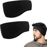 Galox Pack Of 2 Fleece Ear Warmers Headband, Winter Ear Muff For Men & Women Perfect For Running Yoga Skiing Riding Bike In Cold