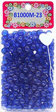 Tara Metallic Color 12 MM Plastic Beads For Braid Hair 240 Pieces In One Pack (Pack of 1, GLITTER BLUE)