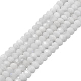 6mm Natural Moonstone Faceted Rondelle Loose Beads 16 Inch