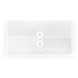 JAM PAPER Plastic Envelopes with Button & String Tie Closure - #10 Business Booklet - 5 1/4 x 10 - Clear - 12/Pack