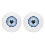 PATIKIL 24mm Doll Eyes, 2 Pcs Realistic Acrylic Eyes Plastic Half Eyeballs for Dolls Masks Halloween Props Art Craft, Light Blue