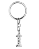 Caristo English Alphabet Letter I (Kc3) Silver Metal Name Keychain For Car Bike Men Women Kids