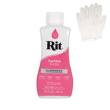 Rit Dye - Liquid Fabric Dye for Crafting, Clothing, and D cor - 8 oz. Bottle - Fuchsia (Gloves Included)