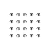HARFINGTON 40pcs Beads 5mm Stainless Steel 2mm Hole Dia Bead for DIY Crafts, Silver Tone