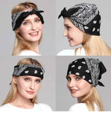 T Trendy Mart Unisex Cotton Paisley Printed Bandanas, Headband, Scarf, Multicolour, 50Cm X 50Cm, Pack Of 2