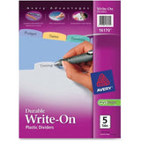 Multicolor WriteOn Big Tab Dividers, 5Tab, 11 x 8 1/2, 1/Set, Sold as 1 Set