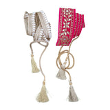 The Cool Grandmom Traditional Embroidery Set Of 2 Trending Waist Belts | Cloth Saree Belt Adjustable Kamarpatta Kamarband For Wo
