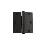 Grandeur Hardware 819975 3.5 Button Tip Residential Hinge with Square Corners in Timeless Bronze, 3.5 x 3.5
