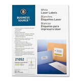BUSINESS SOURCE White Laser Labels #21052