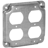 HubbellRaco 907C 2 Duplex Receptacles 4Inch Square Exposed Work Cover, Gray