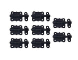 QCAA Deco Durable Steel Sliding Barrel Bolt, 2-1/2'', Black Coated, 8 Pack, Made in Taiwan